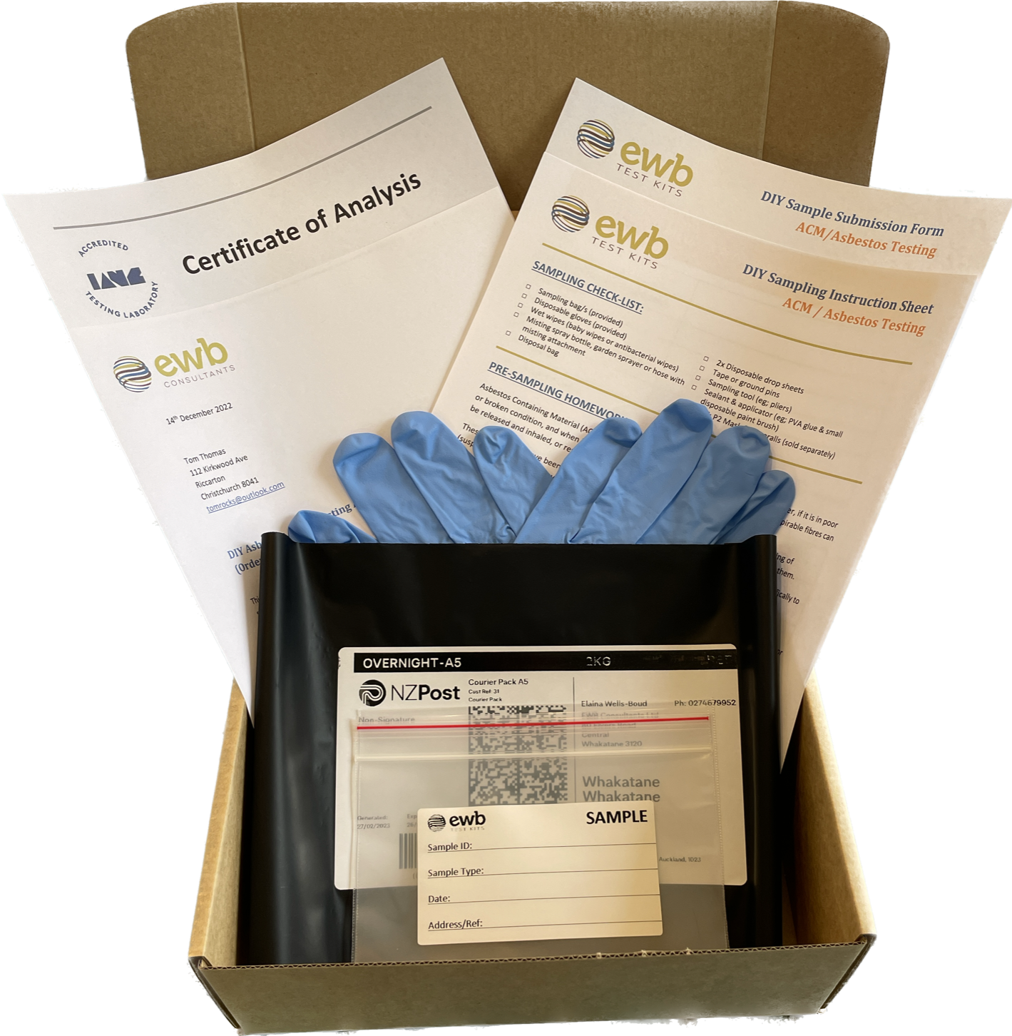 Acm Samples Asbestos (ACM) Test Kit – EWB Test Kits