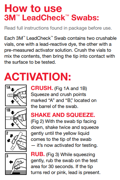3M Lead Check Swabs - Twin Pack – EWB Test Kits